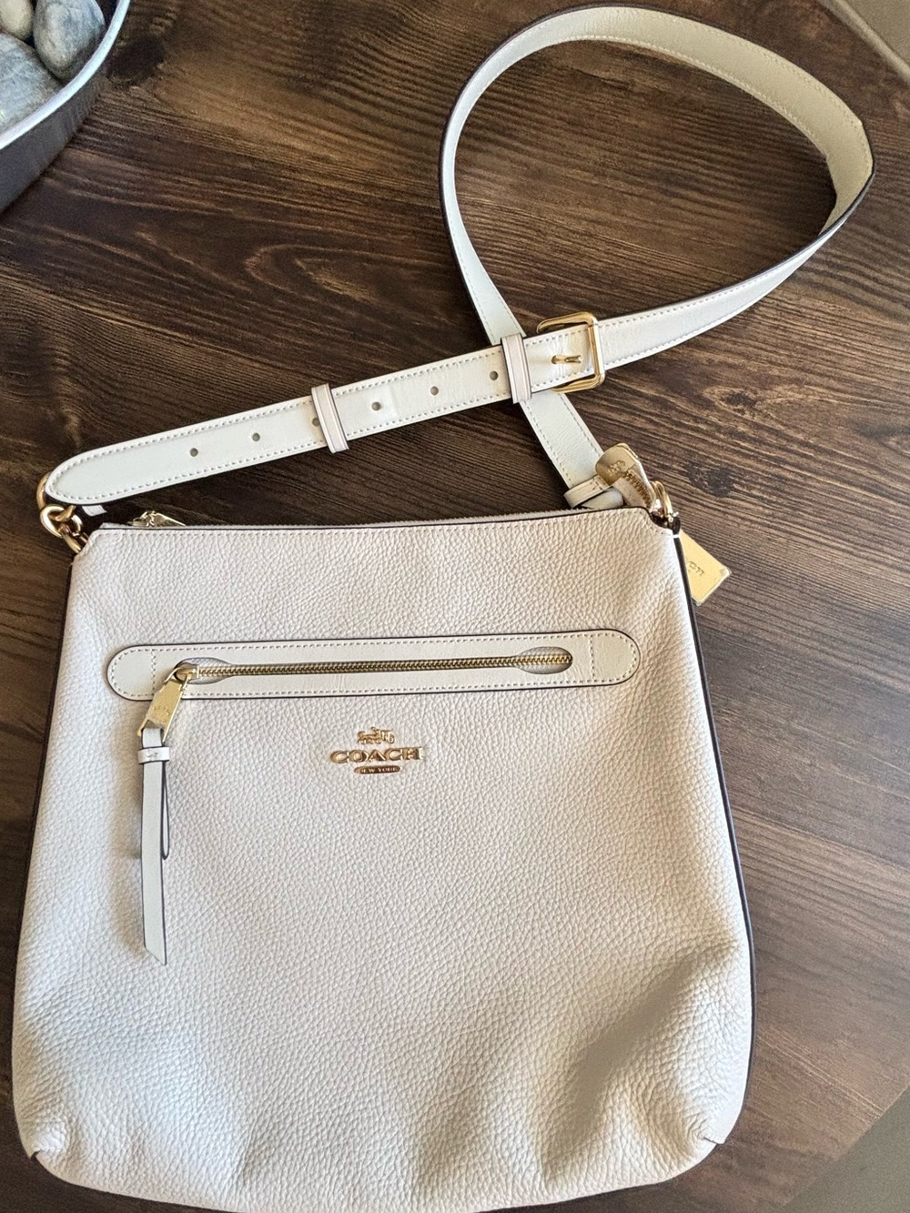 Coach Mae File Crossbody Bag White Leather NWOT F34828